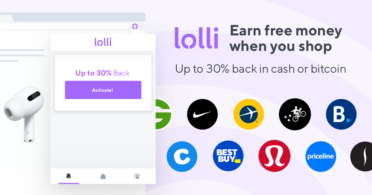 Lolli website - earn Bitcoin while you shop